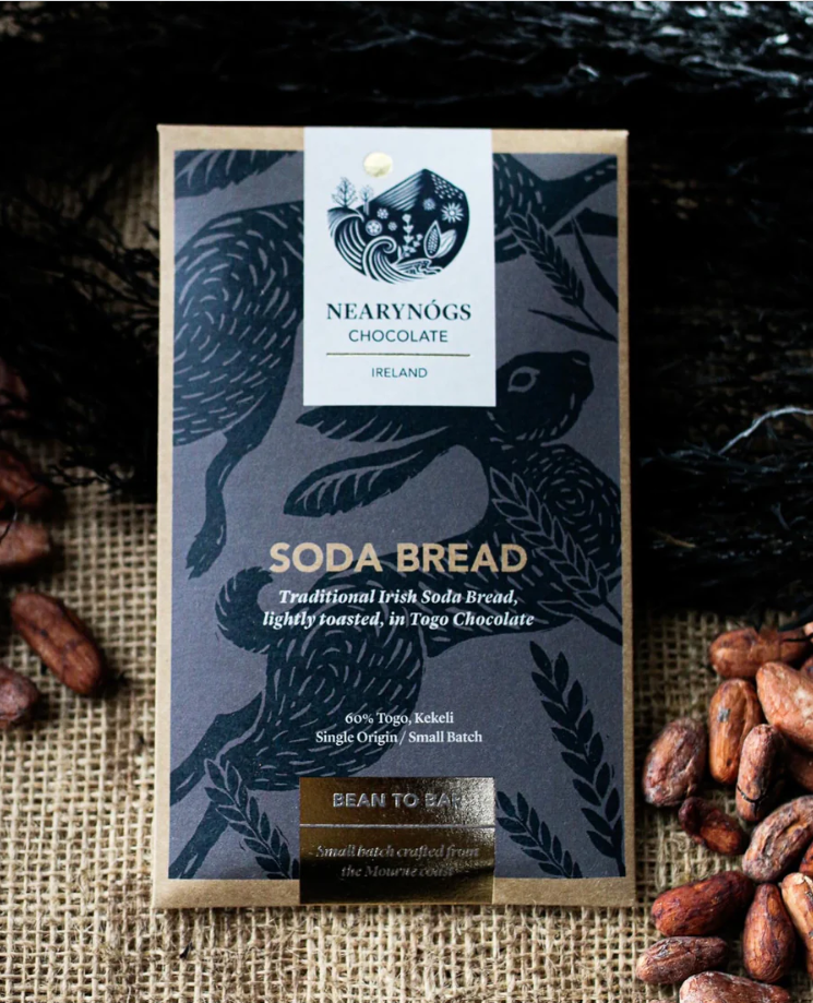 NearyNógs Stoneground Chocolate
Irish soda bread bar – 60% Togo, Kekeli