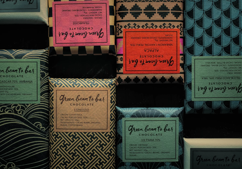 Green bean to bar Chocolate cacao beans Chocolate craft bean to bar chocolate banner