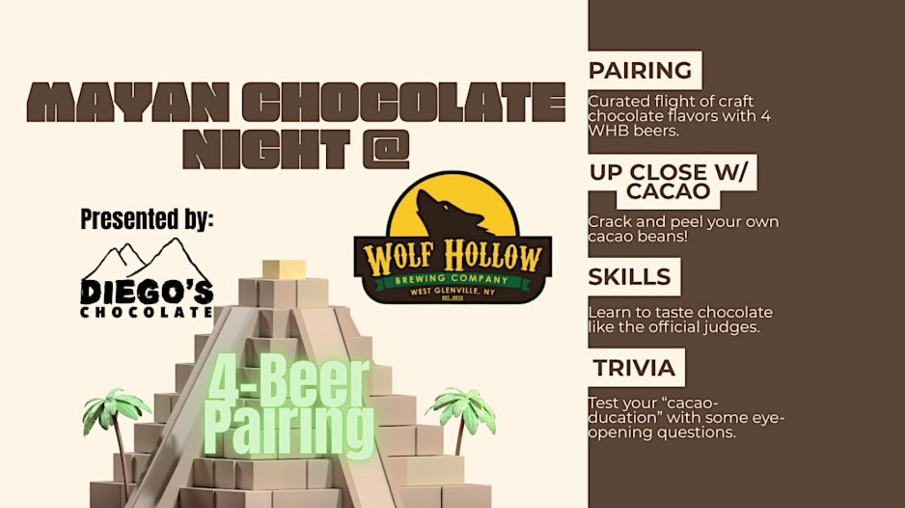 Mayan Chocolate Night by Diego's Chocolate Oct 2025- New York, United States