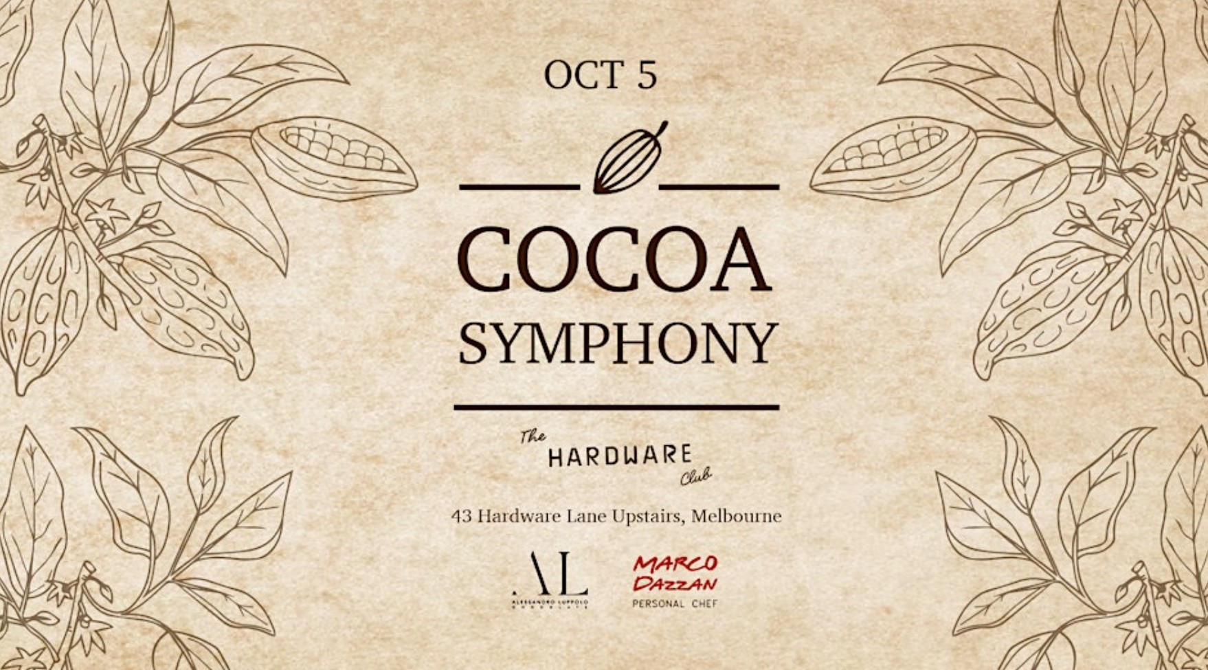 Cocoa Symphony w/ Marco Dazzan & Alessandro Luppolo October 2025 – Victoria, Australia