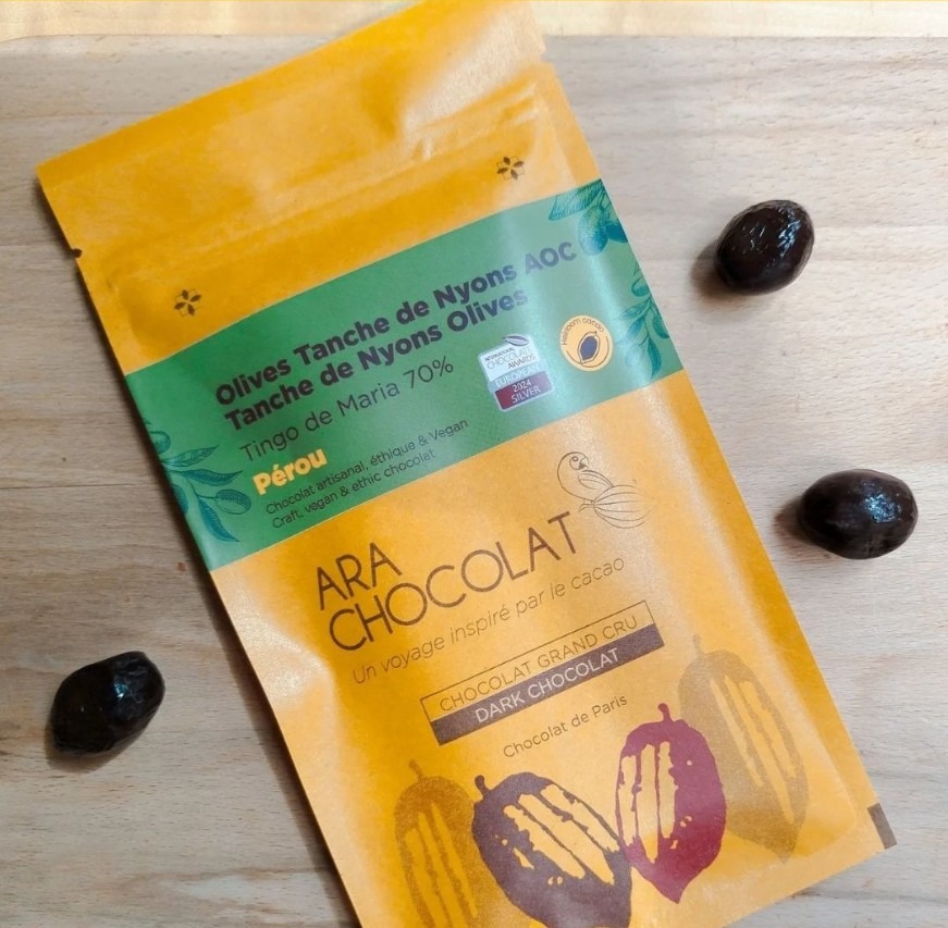 Ara Chocolate 70% bar with Nyons olives