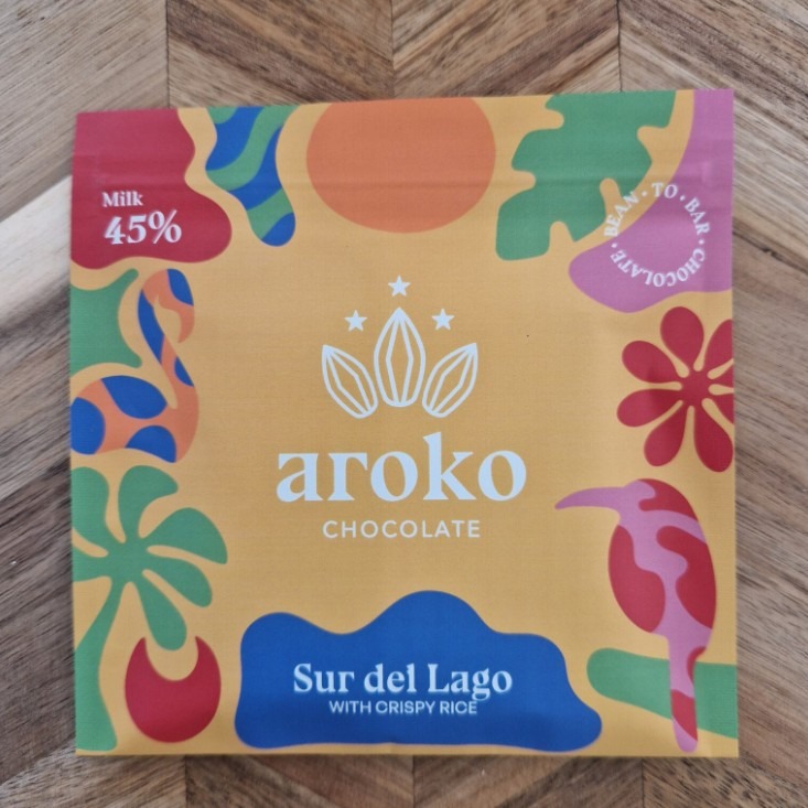 Aroko Chocolate Sur del Lago 45% Dark Milk with Puffed Rice