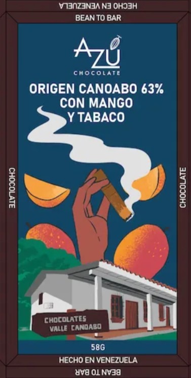 Azú Chocolate Caboabo Chocolate Bar with Tobacco and Mango