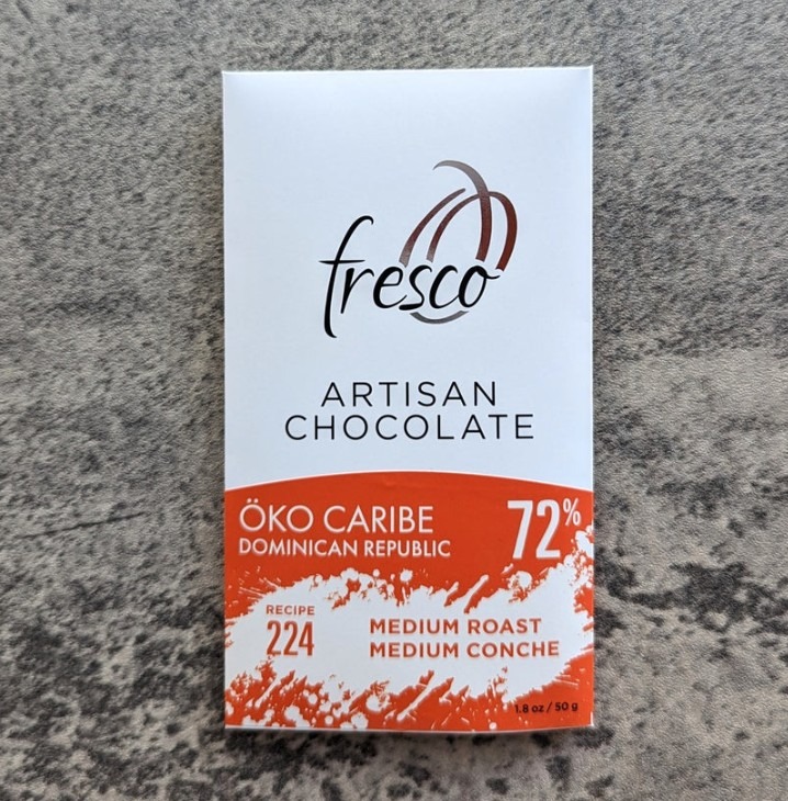 Dominican Republic Öko Caribe 72% Medium Roast Chocolate – Recipe 224