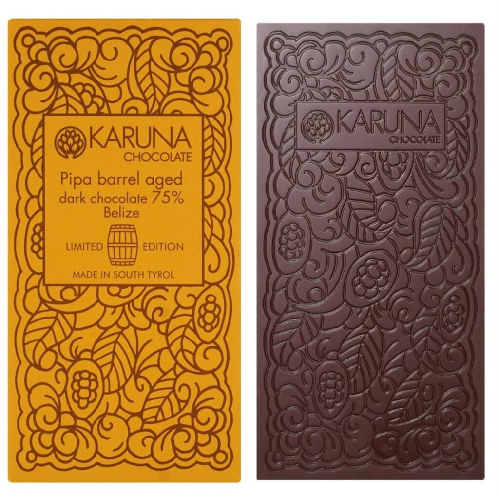 KARUNA CHOCOLATE PIPA BARREL AGED DARK CHOCOLATE 75%
