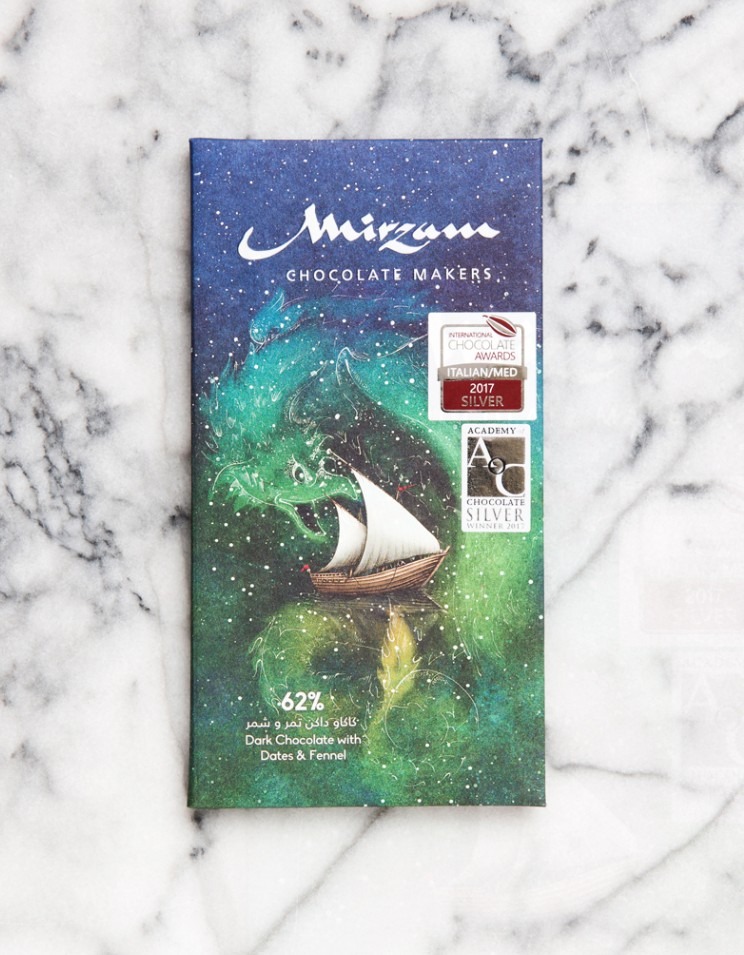 Mirzam Chocolate Maker 62% Dark Chocolate with Dates & Fennel