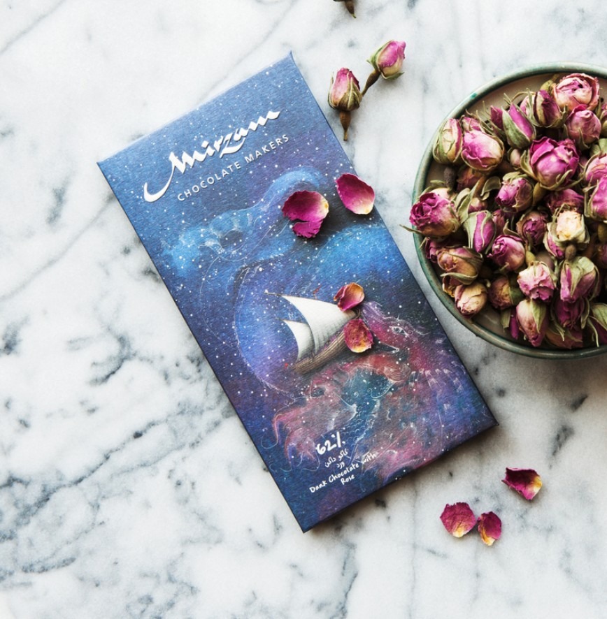 Mirzam Chocolate Maker 62% Dark Chocolate with Rose