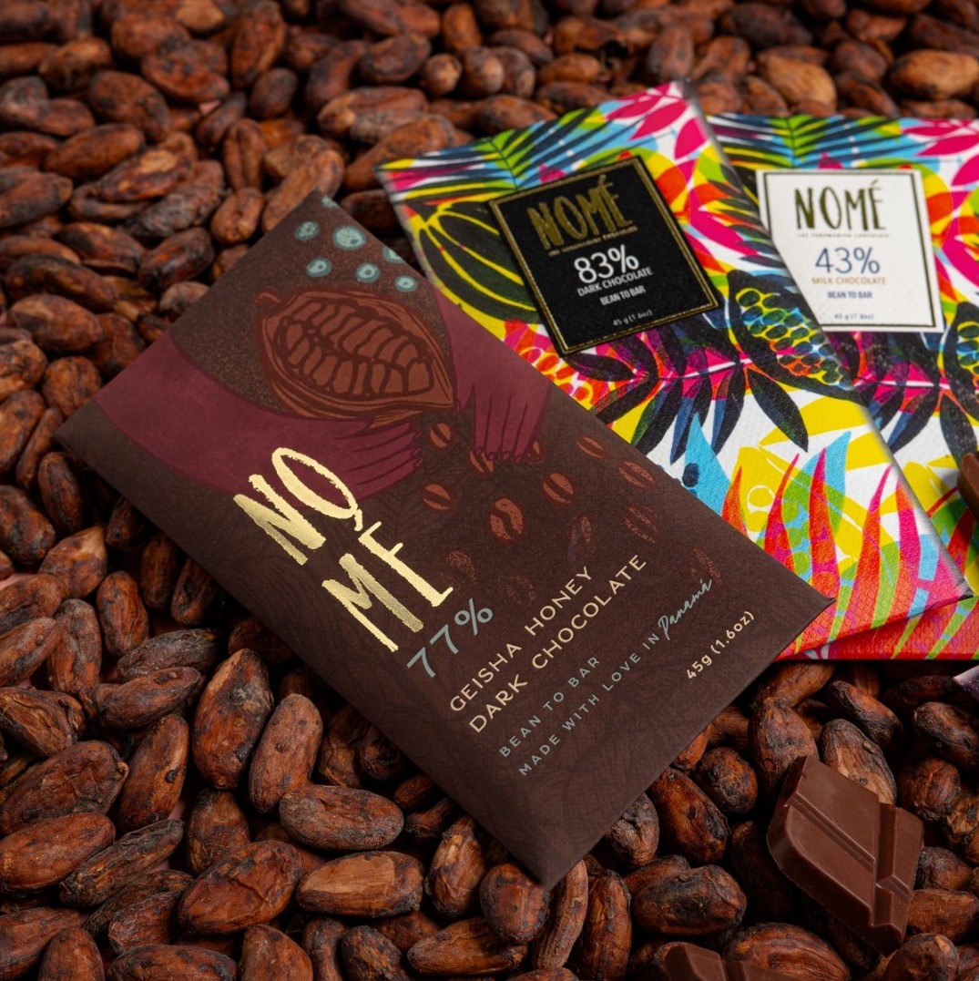 Nomé Chocolate Dark chocolate bar 77% Geisha honey coffee