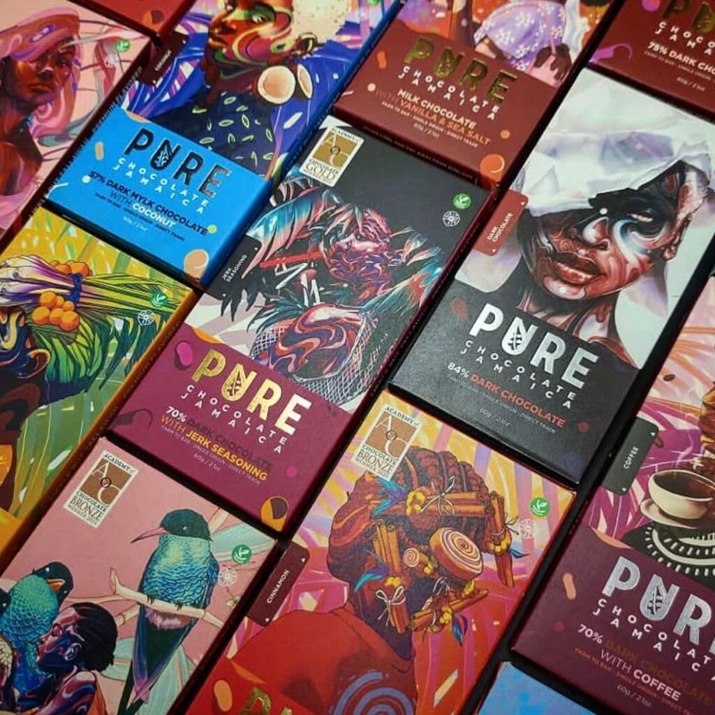 Pure Chocolate Jamaica craft bean to bar chocolate banner