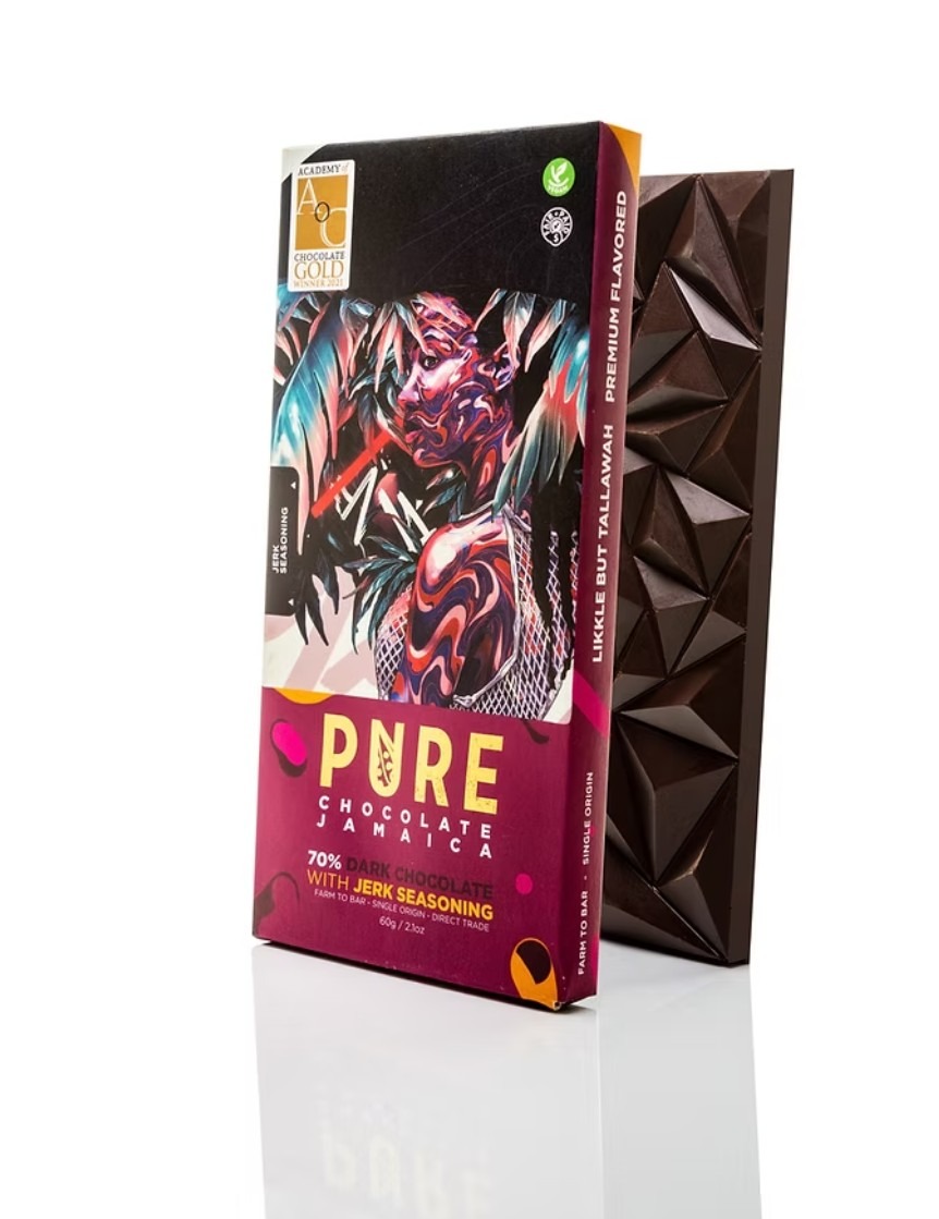Pure Jamaica Chocolate 70% PURE Dark Chocolate with Jerk Seasoning