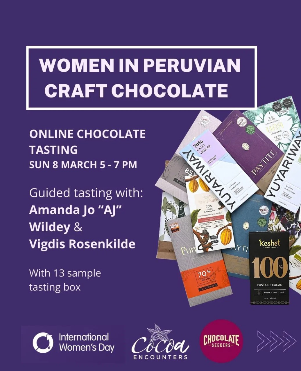 A Celebration of Women in Peruvian Craft Chocolate for International Women’s Day by Cocoa Encounters March 2026 – Virtual Event