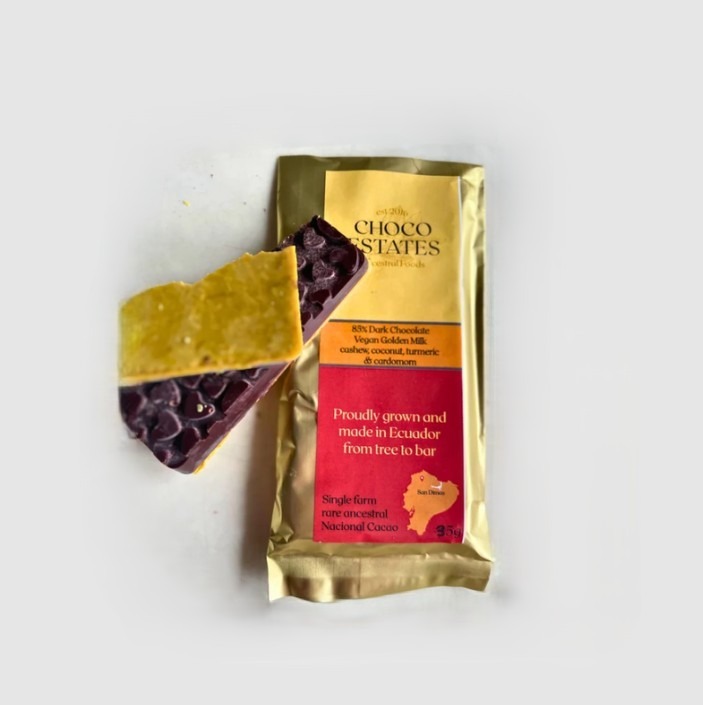 85% Ecuador, Choco Estates Dark Vegan Golden Milk
