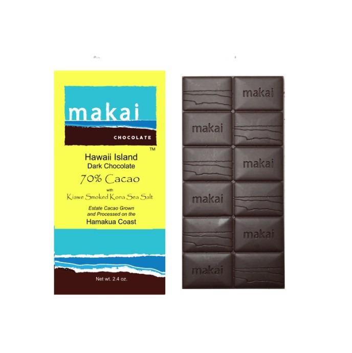 70% Pepeeko, Hawaii Dark w/ Kiawe Smoked Kona Sea Salt