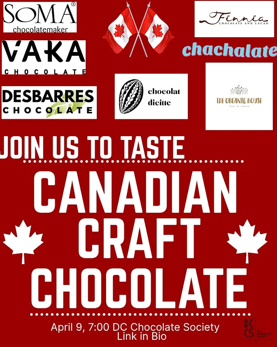 Discover Canadian Chocolate Makers & Their Bold Bars April 2026 DC Choc Society Meetup - Washington D.C, United States