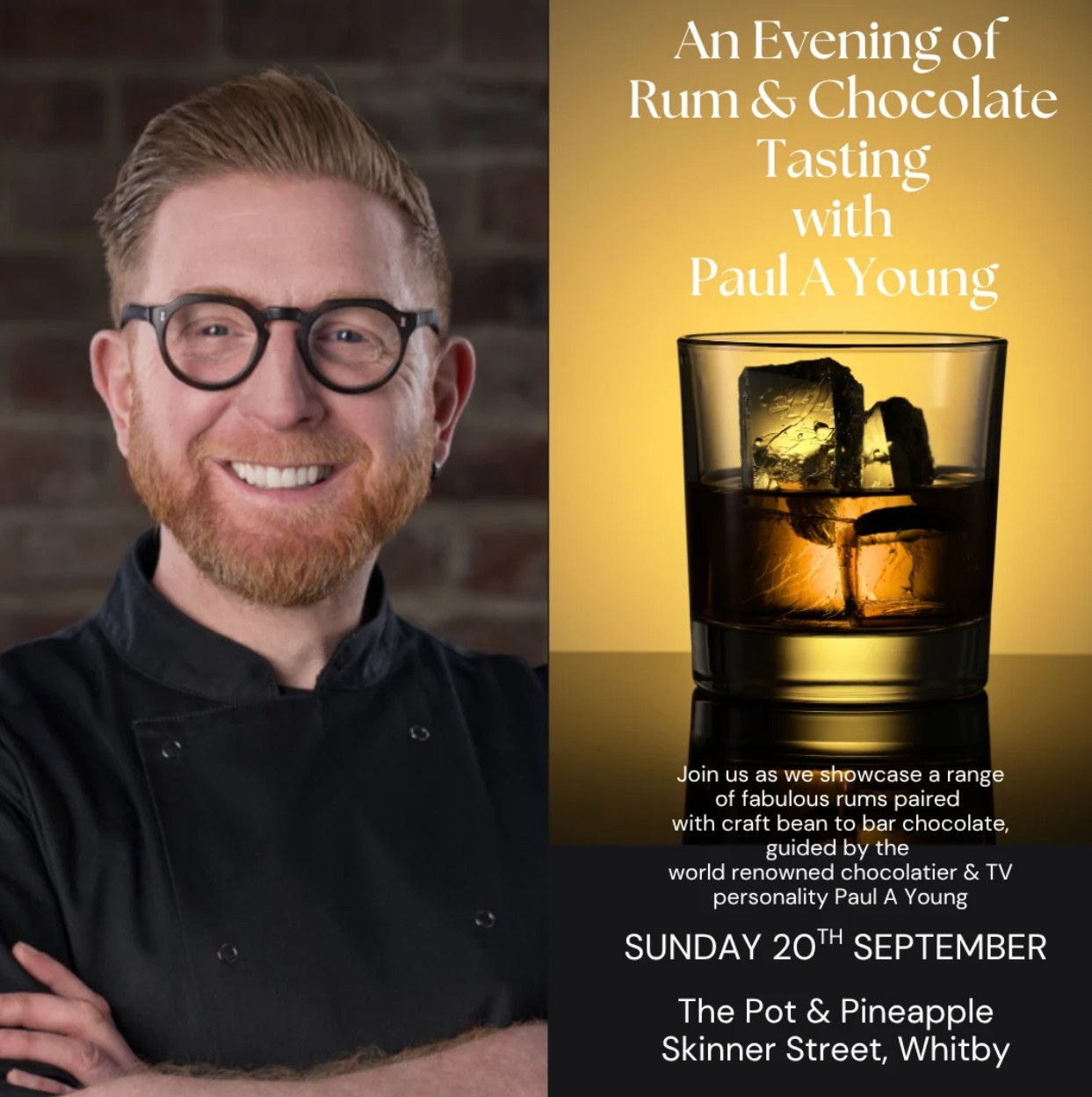 Rum & Chocolate Tasting with Paul A Young September 2026 - Whitby, United Kingdom