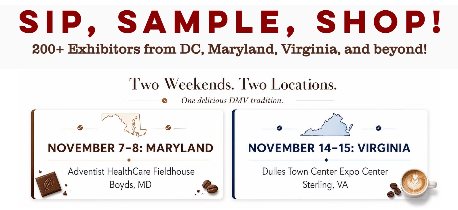 DMV Chocolate and Coffee Festival November 2026 - Virginia, United States